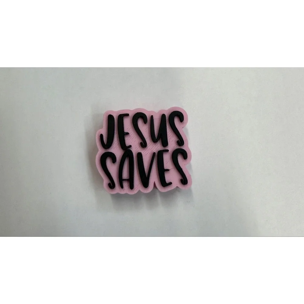 3D Jesus Saves StrawToppers